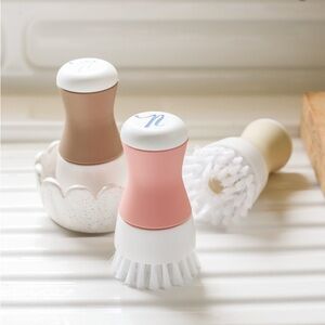 Jilly Box fall 25/Nellie’s Dish Brush Set Handheld Dish Brush - Brown&White